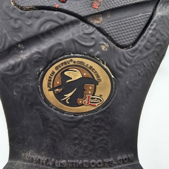 Justin Gypsy Women's Cowboy Western Leather Calf Boots size 7 - Picture 13 of 13